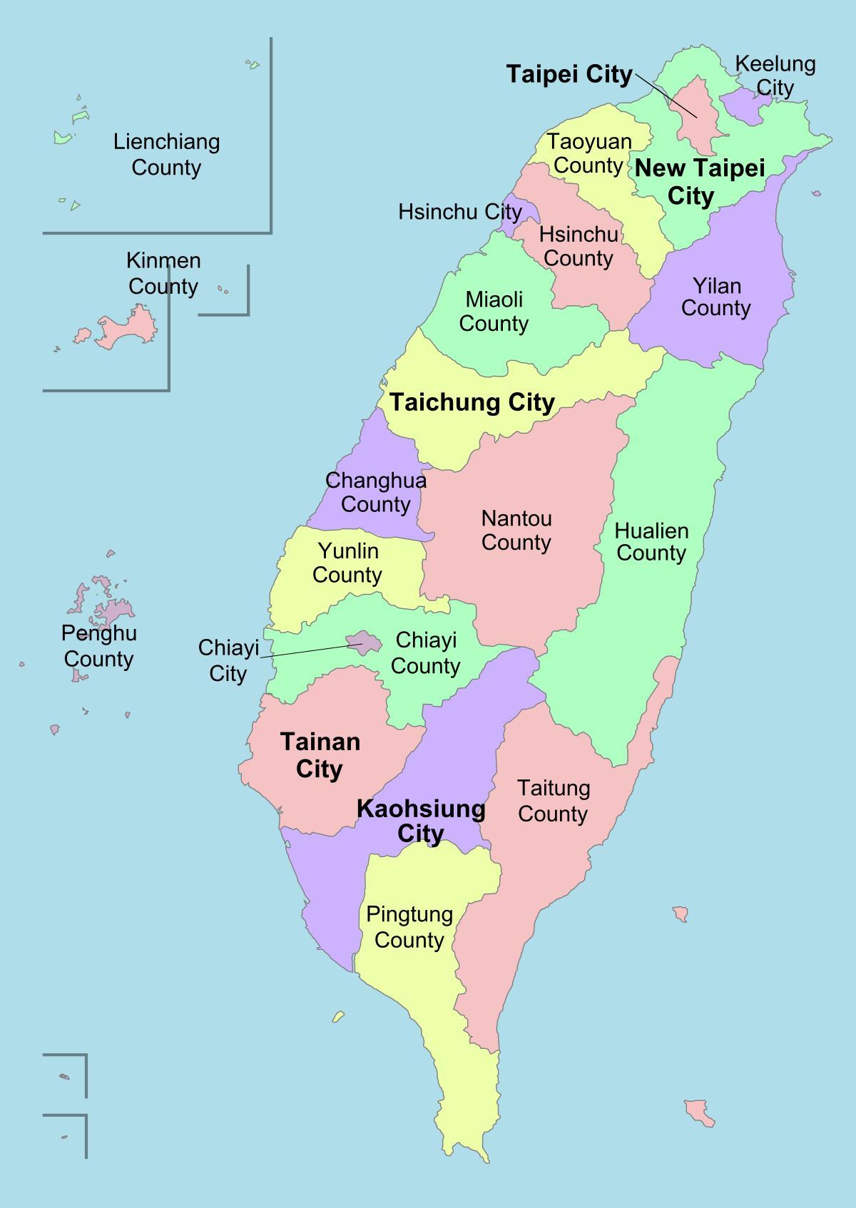 Mappa dello stato di Taiwan